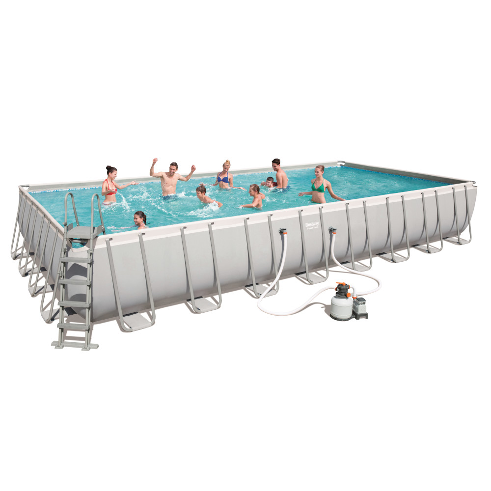 Piscina fuori terra rettangolare bestway power steel 56623 - cm.956x488x132h.